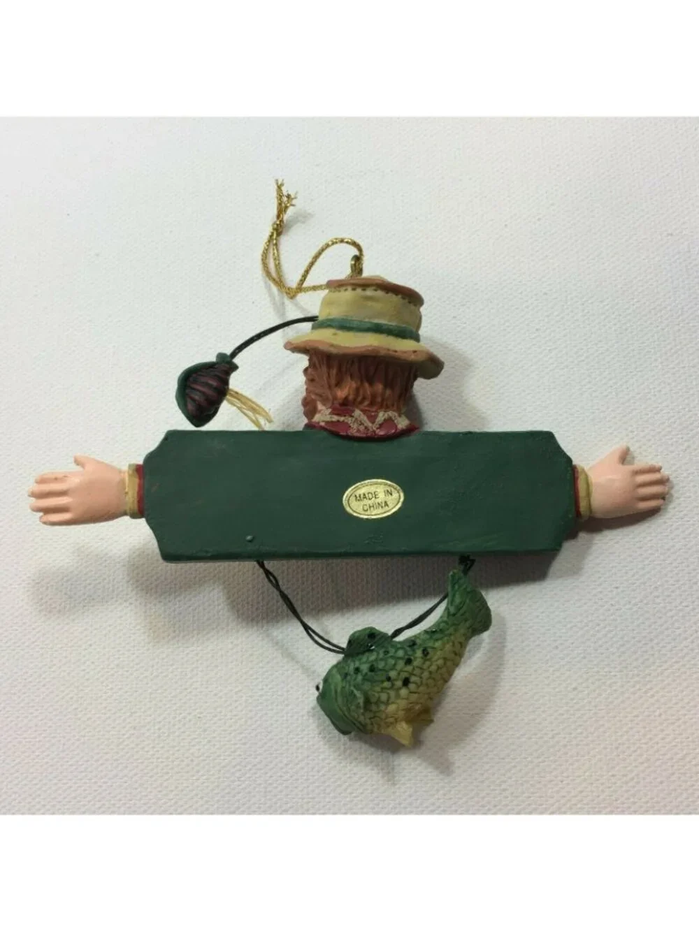 The Smaller The Fish The Bigger The Lies Fisherman Christmas Ornament Red Head